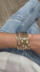 Lab Grown Diamond Heart Flexible Bangle