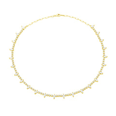 Lab Diamond Round and Marquise Tennis Choker