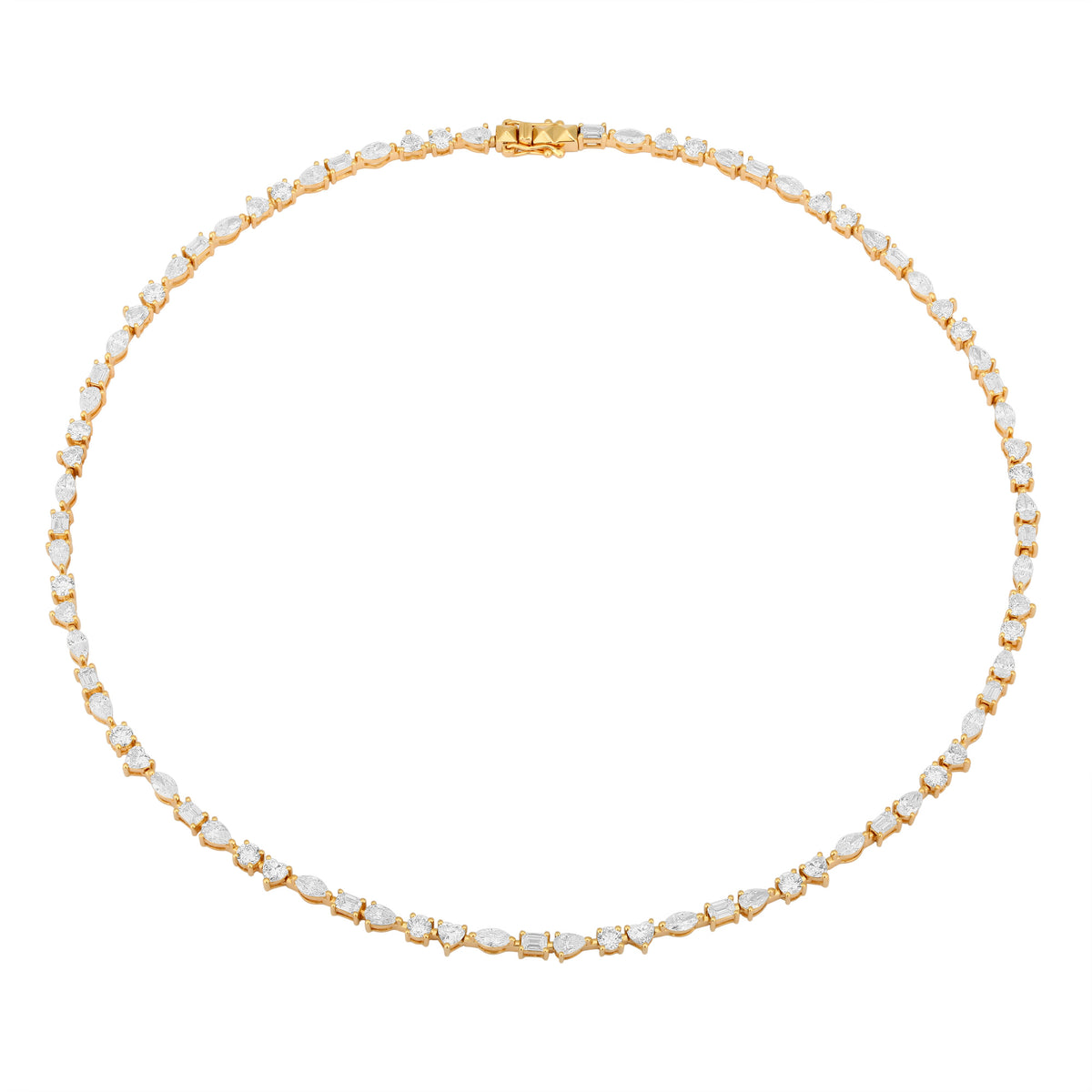 Lab Diamond Multishape Tennis Necklace