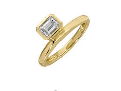 Lab Diamond Emerald Cut Center Ring