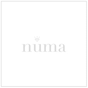 Half Diamond Half Gemstone Band with Center Emerald