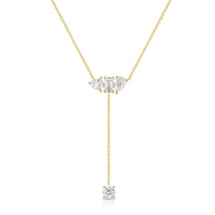Lab Diamond Multishape Lariat Necklace