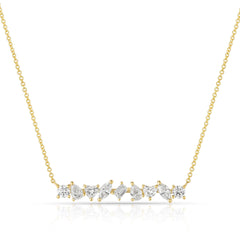 Multishape Bar Lab Diamonds Necklace