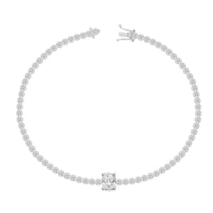 Tennis Bracelet with center Oval Diamond