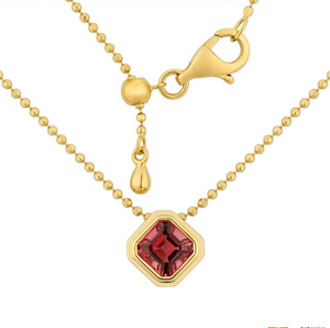 Square Semiprecious Necklace