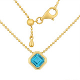 Square Semiprecious Necklace