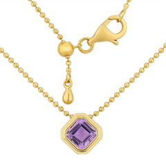 Square Semiprecious Necklace
