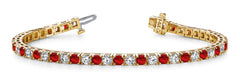 Ruby & Diamond Mini Tennis Bracelet