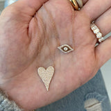 Evil Eye Outline Diamond Necklace