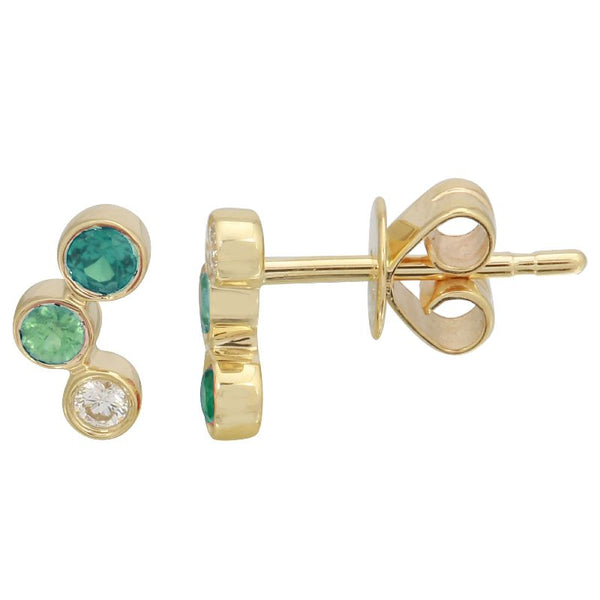 Gemstone Crawler Piercing/Single -Emerald - YG