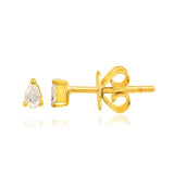 Mini Pear Diamond Stud