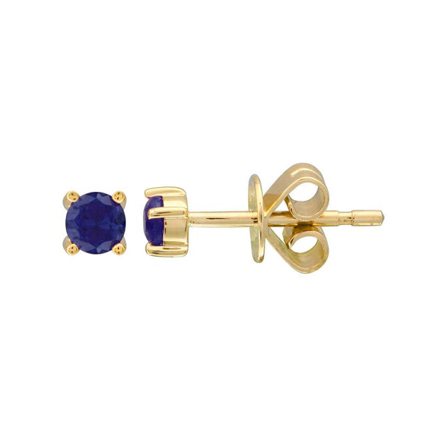 Small Sapphire Studs / Single - YG