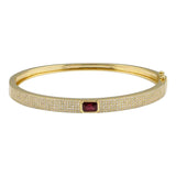 Pave Gemstone Center Bangle