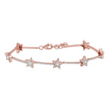 Multi-Diamond Star Tennis Bracelet - YG