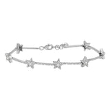 Multi Diamond Star Tennis Bracelet