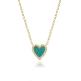 Small Heart Gemstone Necklace*