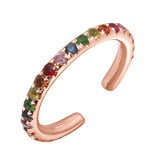 Rainbow Gemstone Ear Cuff / Single - YG