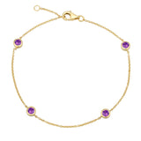 Gemstone Bezel Bracelet