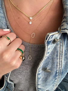 Dancing Diamond Solitarie Necklace*