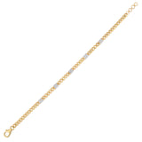 Five Diamond Plate Pave Cuban Chain Bracelet