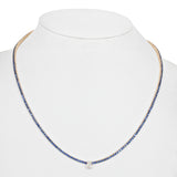 Sapphire Tennis with Pear Diamond Shape Necklace*