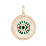 Malachite and Mother of Pearl Eye Medallion