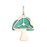 Malachite Mushroom Charm