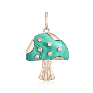 Malachite Mushroom Charm