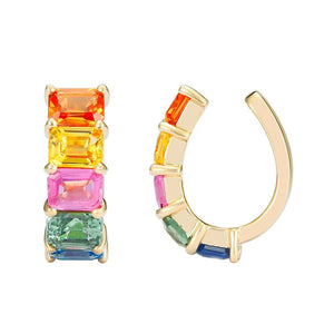 Jumbo Gemstone Rainbow Earcuff