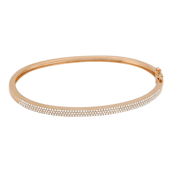 Triple Row Diamond Bangle