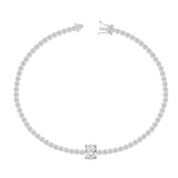 Tennis Bracelet with center Oval Diamond