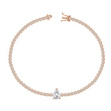 Tennis Bracelet with center Pear Diamond