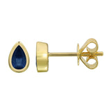 Pear Sapphire Bezel Piercing Stud