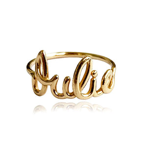 Name Wire Gold Ring